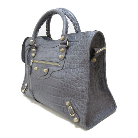 Balenciaga Giant City Shoulder Bag Leather Gray - Picture 3 of 8